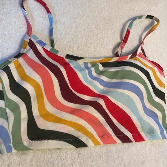 NWT Aerie Multi Color Scoop Bikini Top - Picture 6 of 6
